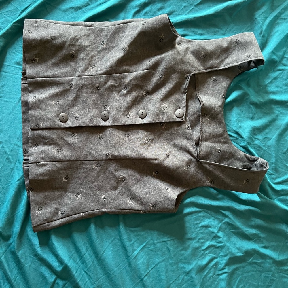 Gray Button-Up Vest